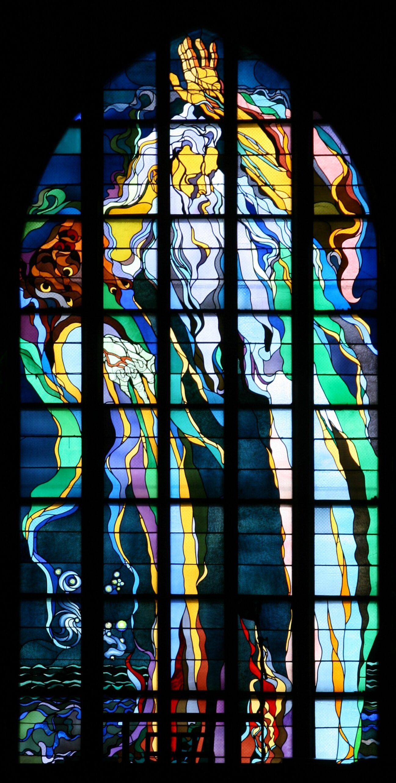 Stained-glass window in Franciscan Church, designed by Wyspiański