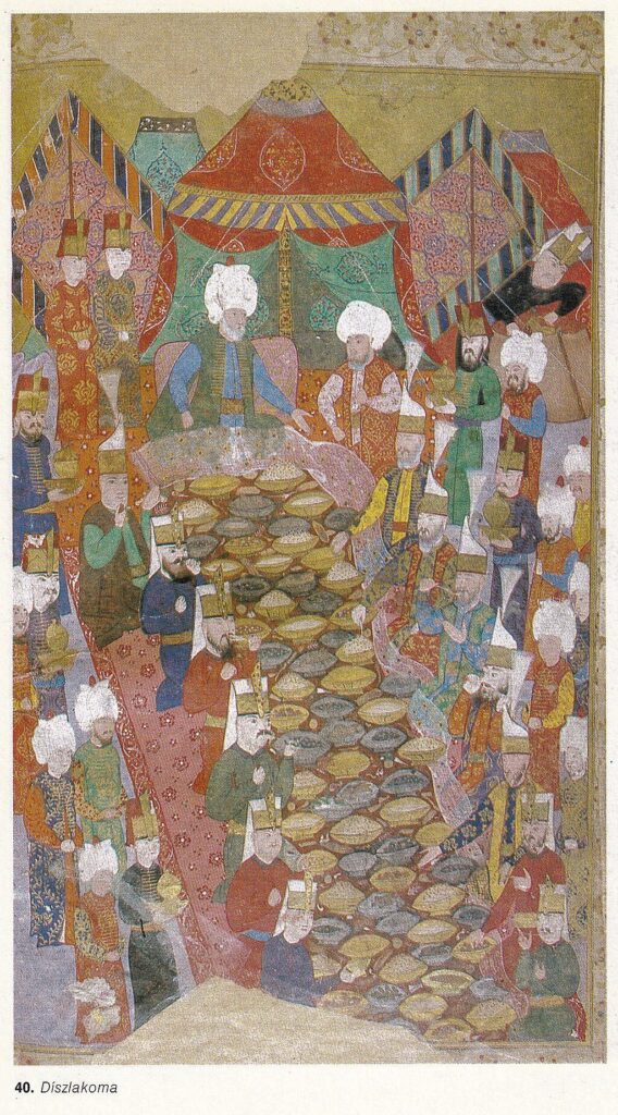 A banquet in the Ottoman imperial court, Topkapi Palace. Image credit: Wikimedia Commons