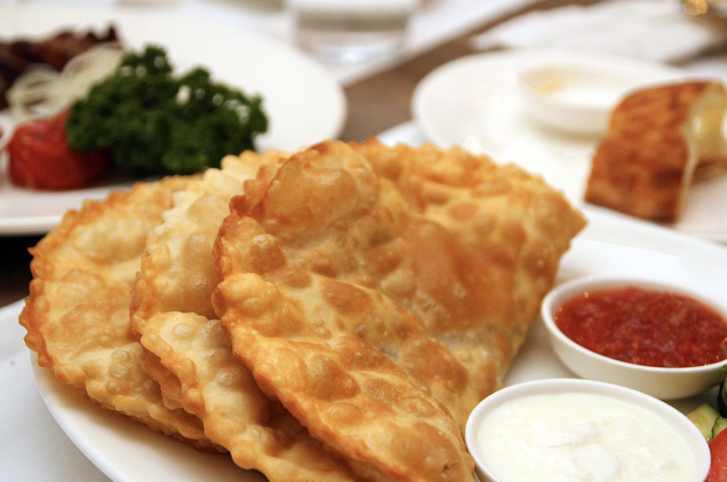 Chiberek, a staple of Tatar cuisine and one of its most famous foods. Food in Tatar culture is about more than the dishes on the table, but also about the community and togetherness around mealtime. Photo credit: Musafir/Kemal Seitveliyev