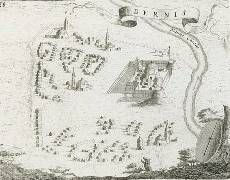 Drniš in epoca ottomana – By Coronelli, Vincenzo (1650.-1718.) - Wikimedia, CC BY-SA 4.0