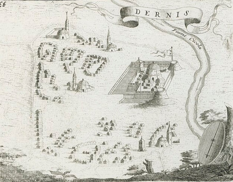 Drniš in epoca ottomana – By Coronelli, Vincenzo (1650.-1718.) - Wikimedia, CC BY-SA 4.0